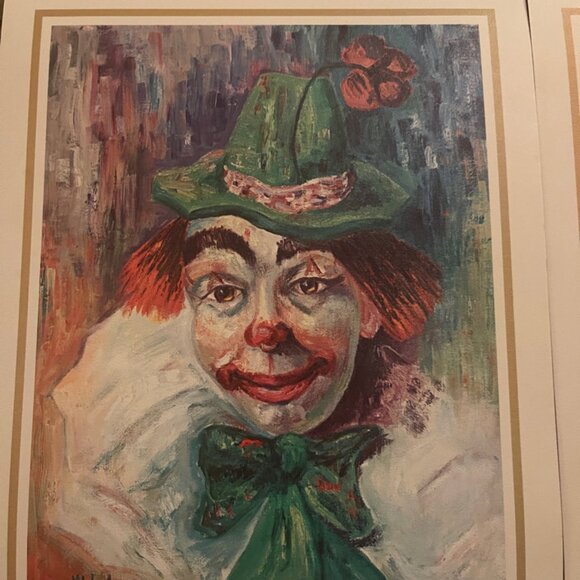 Set of 4 Clown reproduction prints 8x10 by Michele ready for framing - Picture 2 of 12